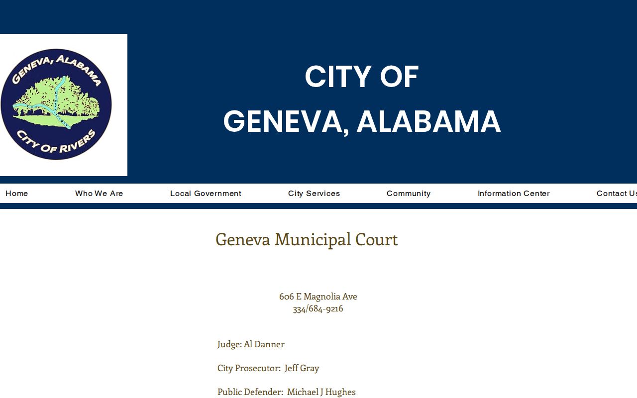 Geneva County city criminal records municipal court information